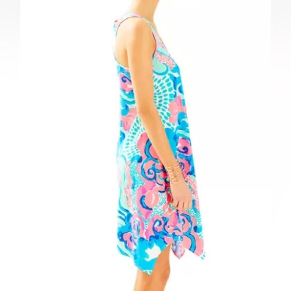 Lilly Pulitzer Coral Reef I’m So Jelly Melle Trapeze Tank Swing Dress - Picture 7 of 14
